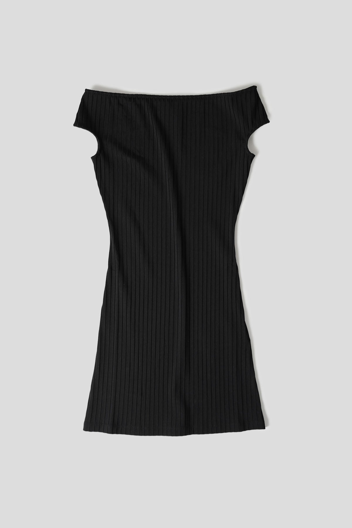AMI PARIS - BLACK OFF-THE-SHOULDER MINI DRESS LE LABO STORE AMI PARIS - BLACK OFF-THE-SHOULDER MINI DRESS LE LABO STORE