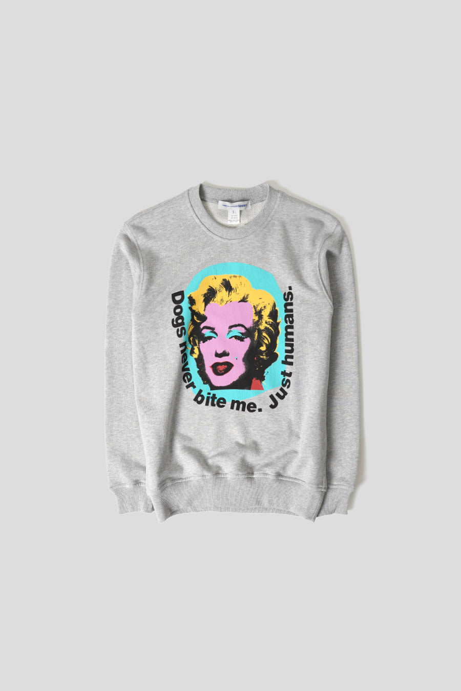 Comme des garçons SHIRT HEATHERED GREY MARILYN MONROE CREWNECK