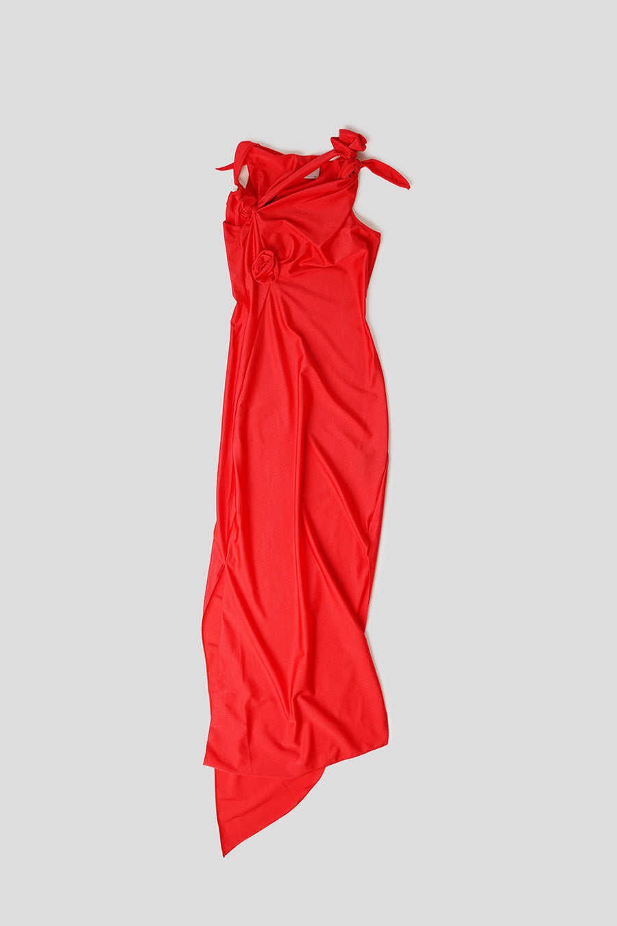 Coperni - RED ASYMMETRIC FLORAL DRESS LE LABO STORE Coperni - RED ASYMMETRIC FLORAL DRESS LE LABO STORE