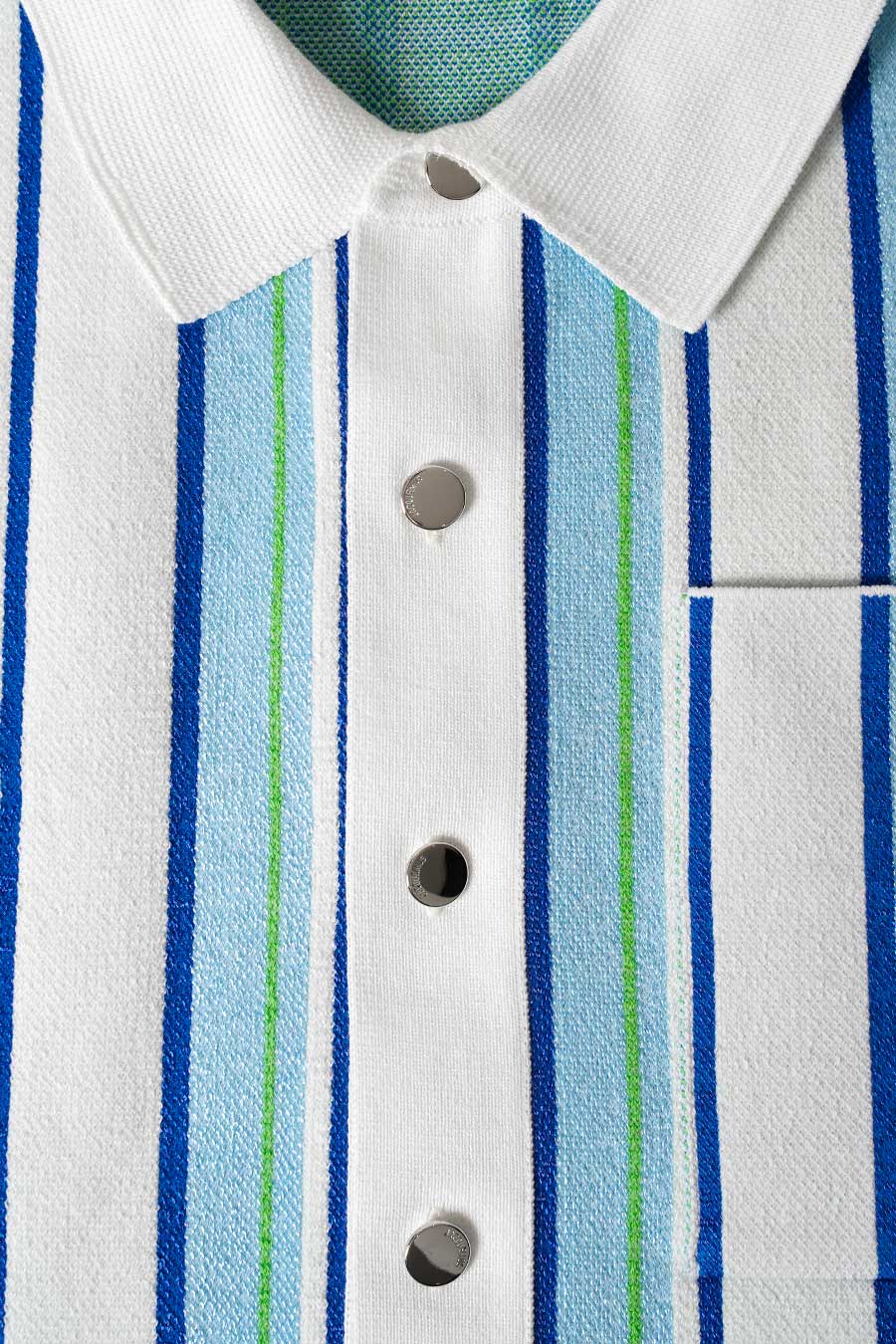 Jacquemus - WHITE AND BLUE POLO KNIT SHIRT – LE LABO STORE