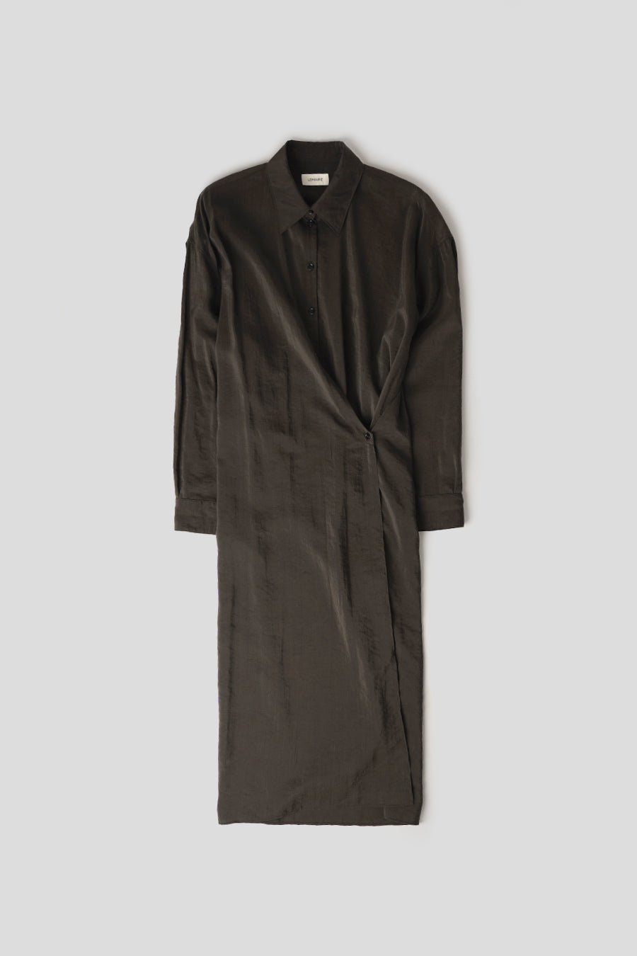 LEMAIRE - ESPRESSO STRAIGHT COLLAR TWISTED DRESS LE LABO STORE LEMAIRE - ESPRESSO STRAIGHT COLLAR TWISTED DRESS LE LABO STORE
