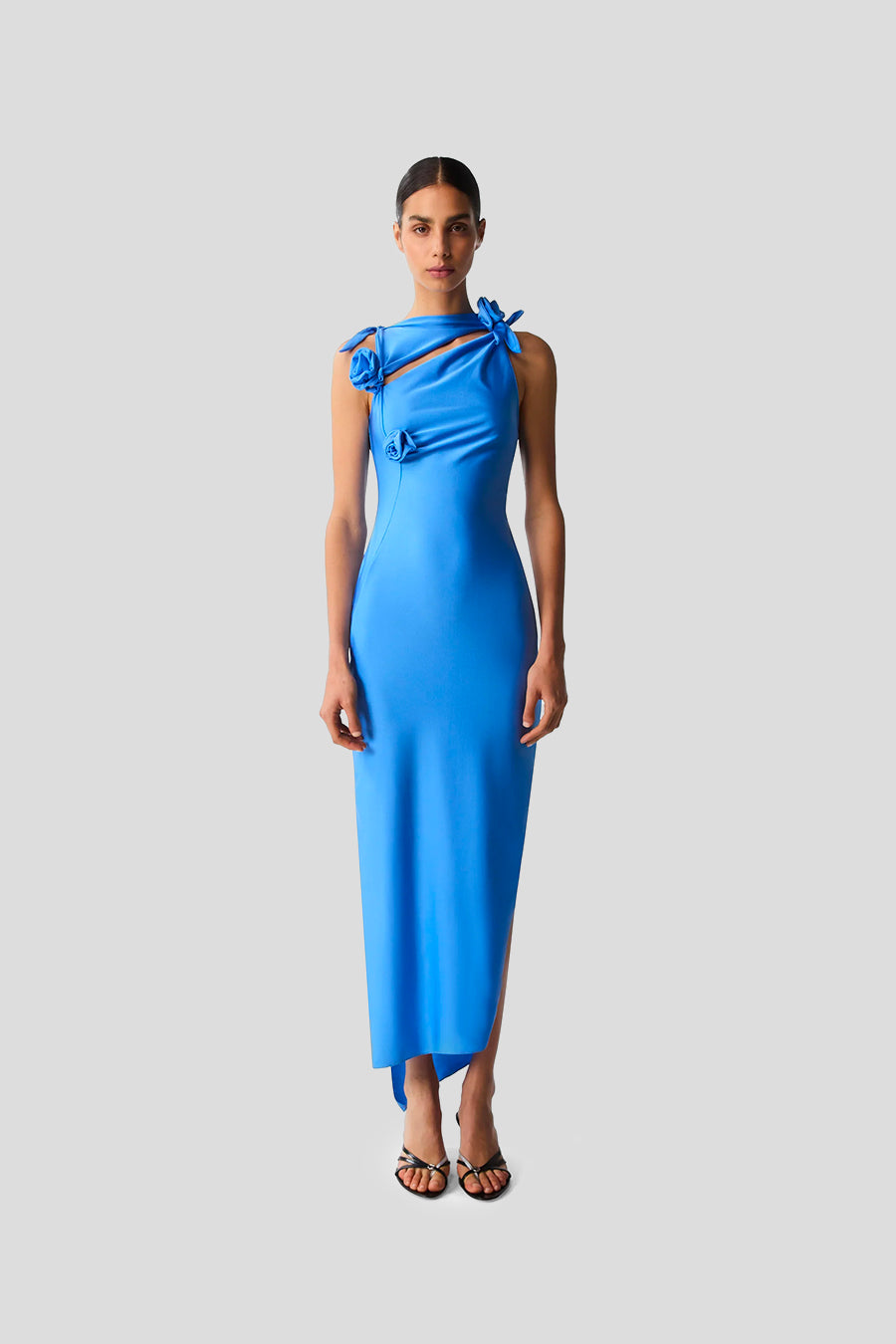 Coperni - BLUE SAPPHIRE ASYMMETRIC FLORAL DRESS LE LABO STORE Coperni - BLUE SAPPHIRE ASYMMETRIC FLORAL DRESS LE LABO STORE