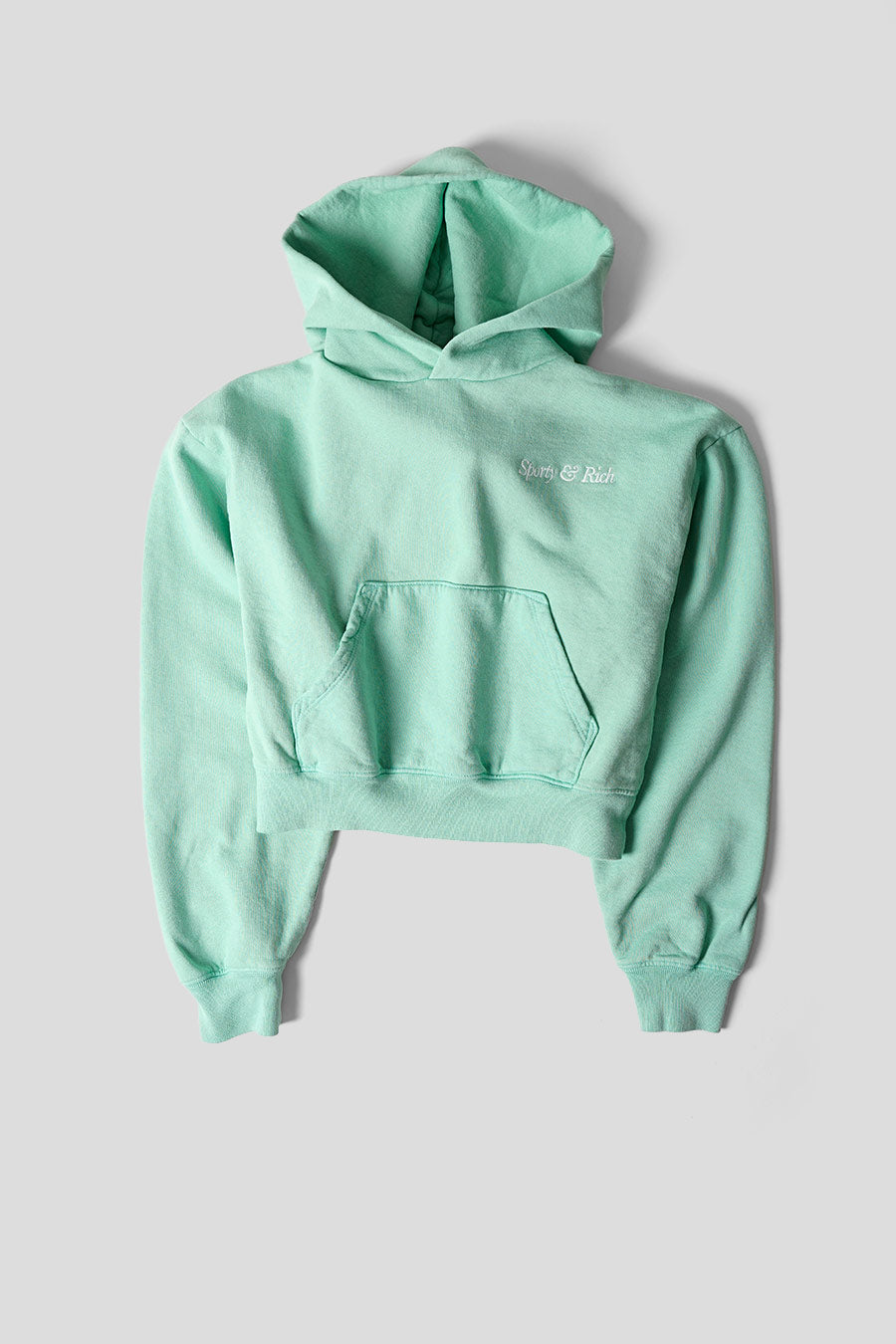 Sporty & Rich - HOODIE CROPPED ITALIC LOGO JADE - LE LABO STORE