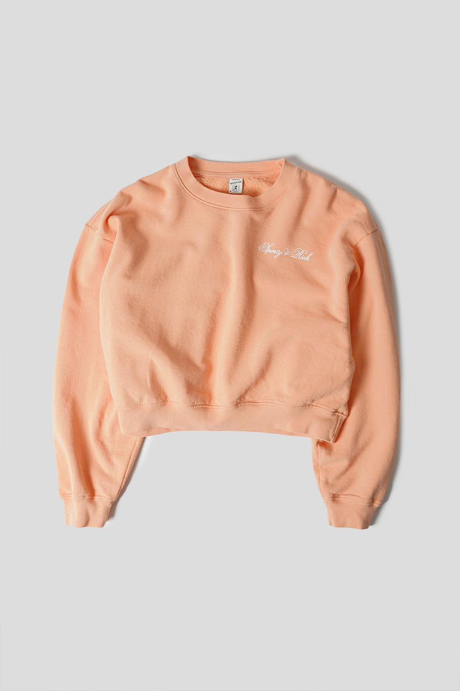 Sporty Rich CREWNECK CROPPED CURSIVE LOGO ORANGE – LE LABO STORE