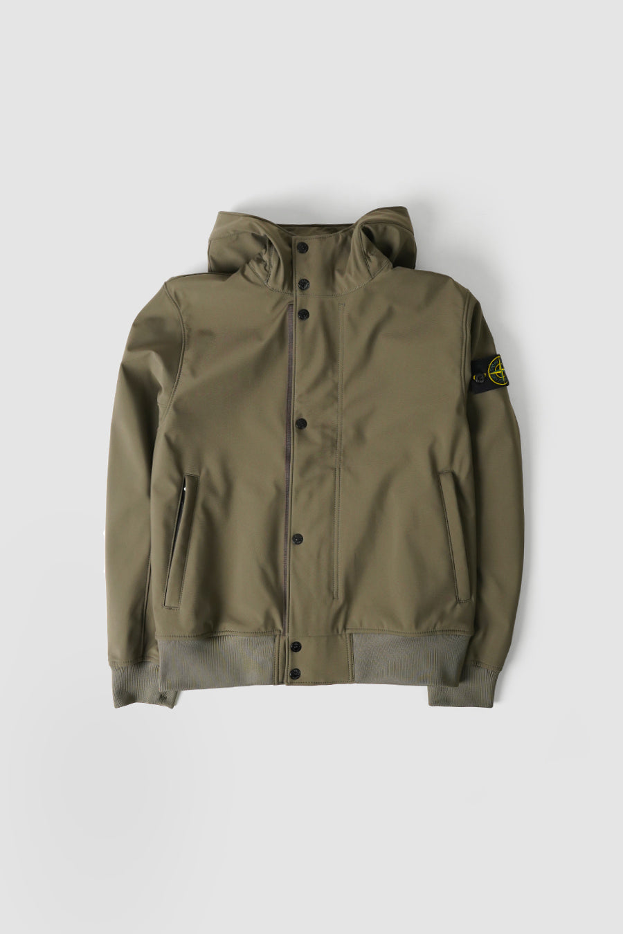 Stone Island GREEN MILITARY LIGHT SOFT SHELL-R TECHNOLOGY