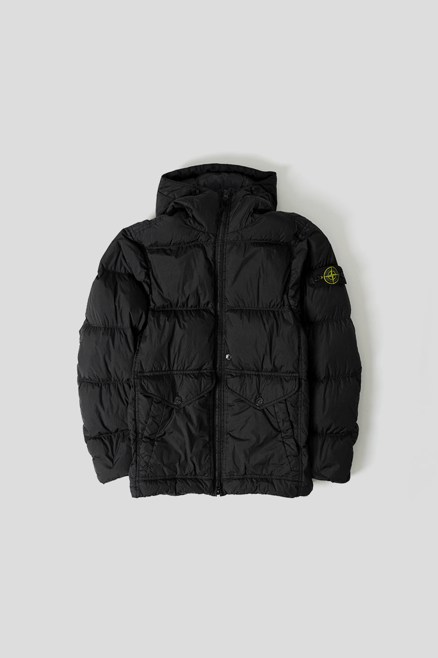 Recycled Nylon Stone Island Winter Jacket Mens Stone Island BLACK