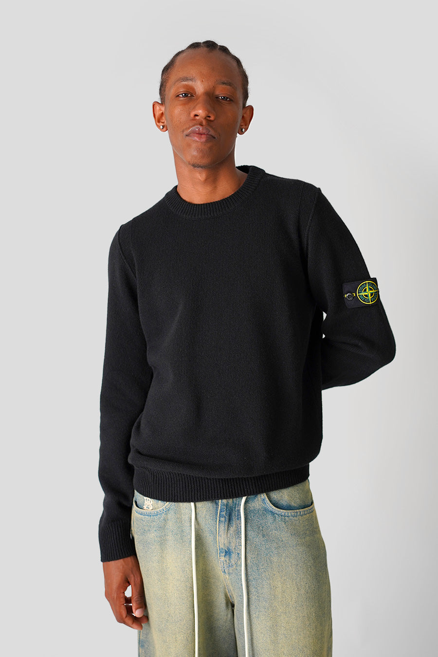 Stone Island BLACK WOOL SWEATER – LE LABO STORE - Main Image