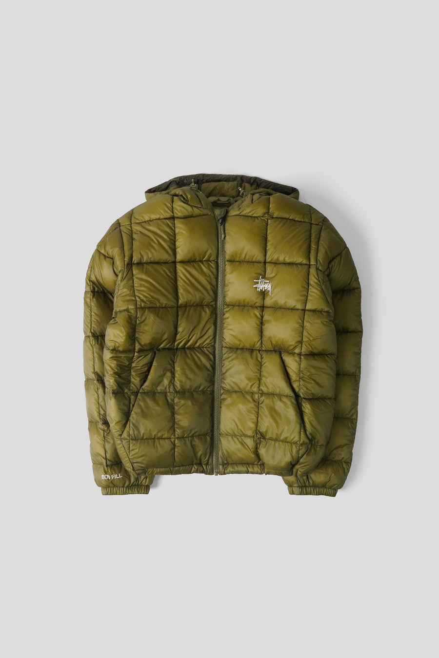 Stussy - OLIVE MIDWEIGHT HOODED PUFFER – LE LABO STORE