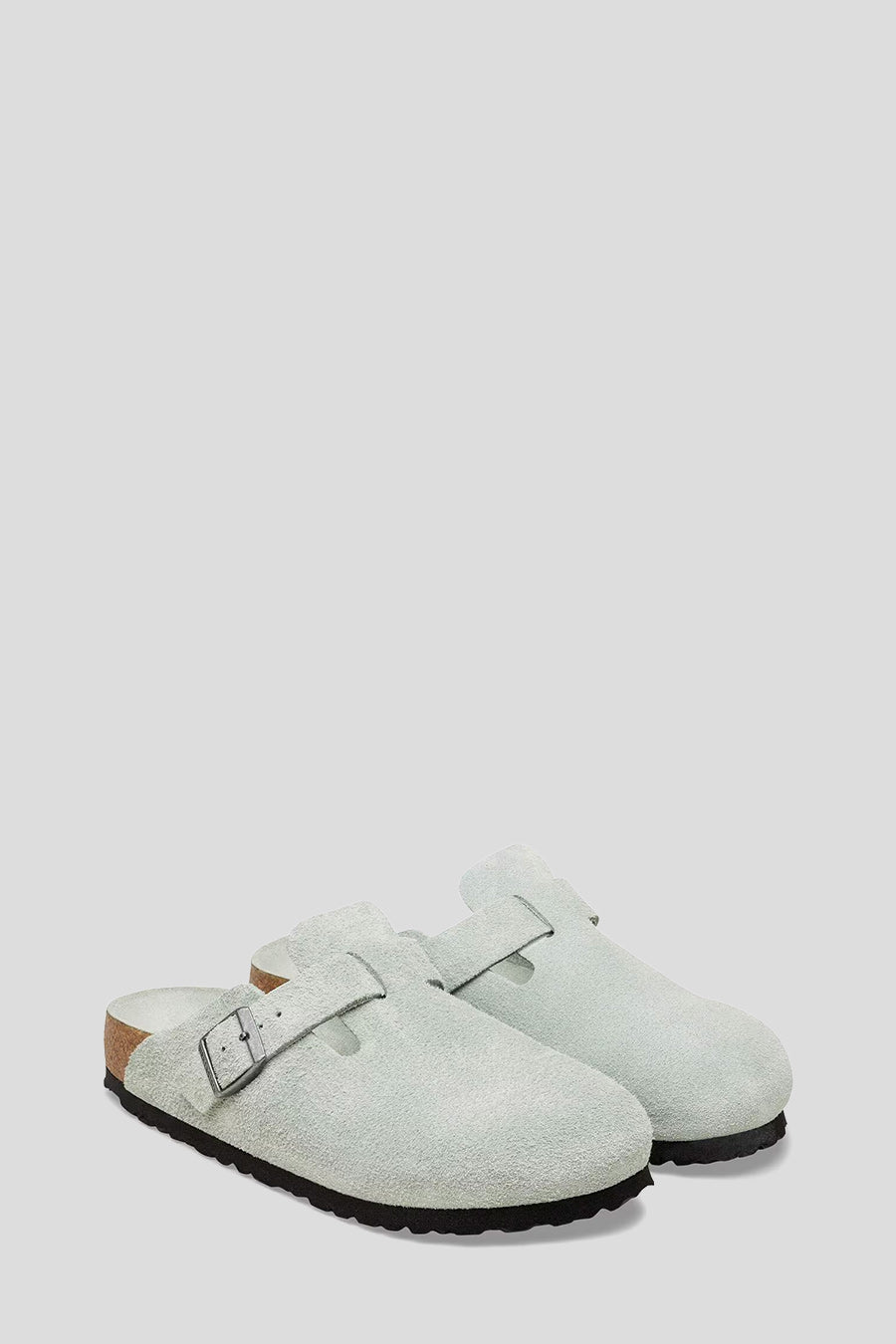 BIRKENSTOCK - BOSTON SOFT FOOTBED SUEDE LEATHER PURE SAGE TONAL FB - LE LABO STORE