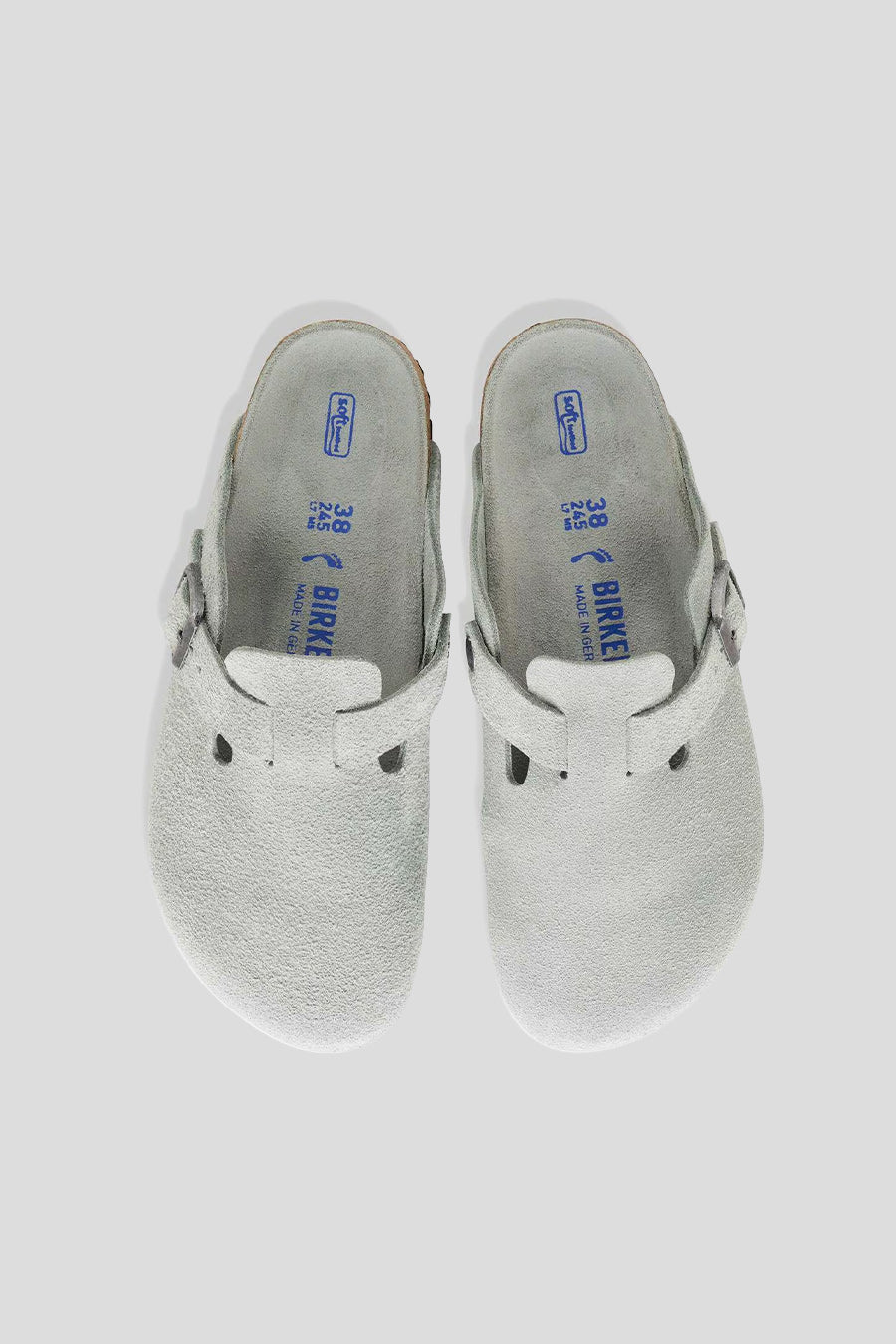 BIRKENSTOCK - BOSTON SOFT FOOTBED SUEDE LEATHER PURE SAGE TONAL FB - LE LABO STORE