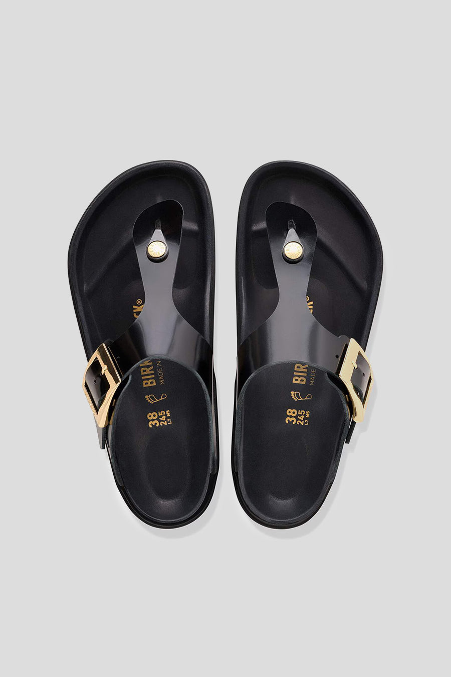 BIRKENSTOCK - SANDALES GIZEH DROPLET BUCKLE BLACK BRILLANT - LE LABO STORE