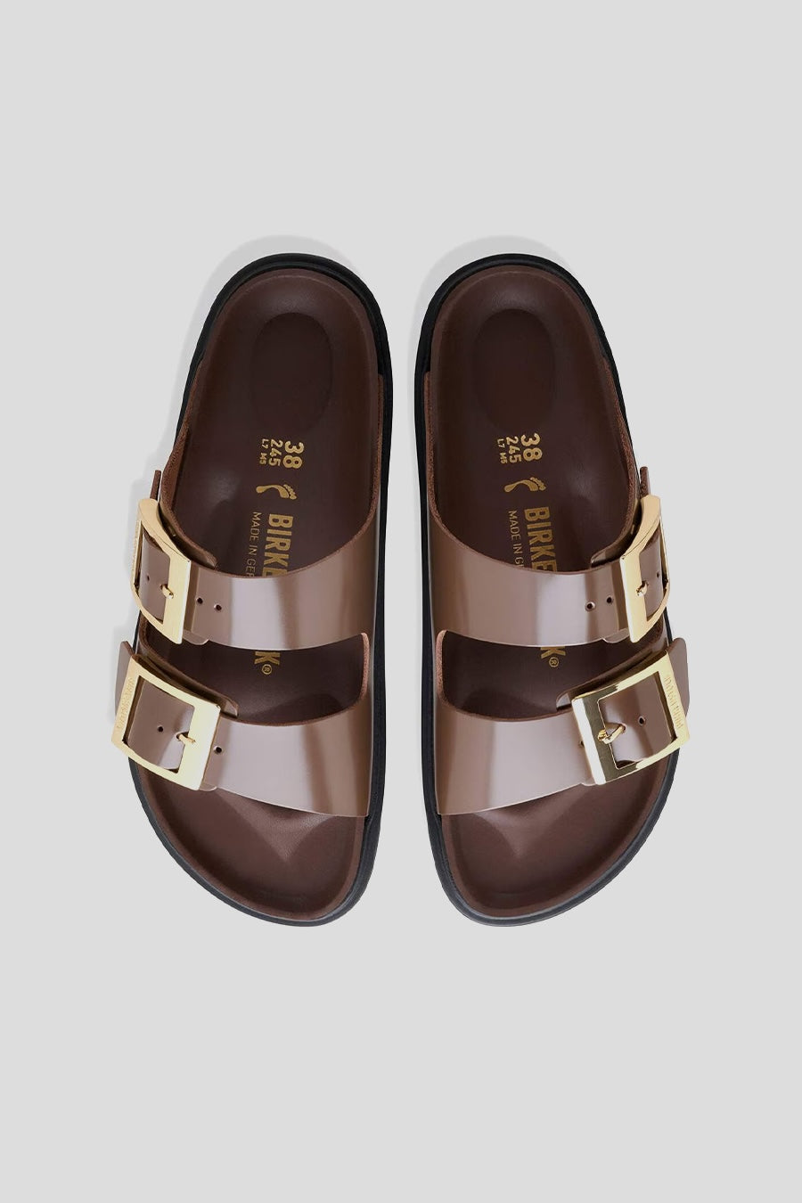 BIRKENSTOCK - ARIZONA DROPLET BUCKLE NATURAL LEATHER PATENT HIGH-SHINE CARAFE - LE LABO STORE