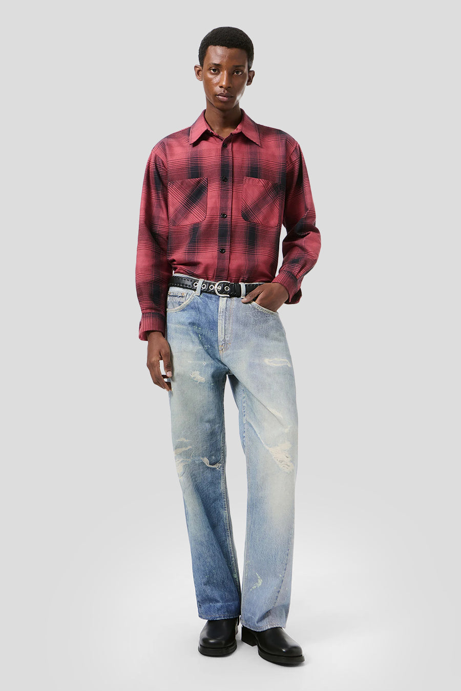 Our Legacy - THIRD CUT DIGITAL DENIM PRINT BLUE JEANS - LE LABO STORE