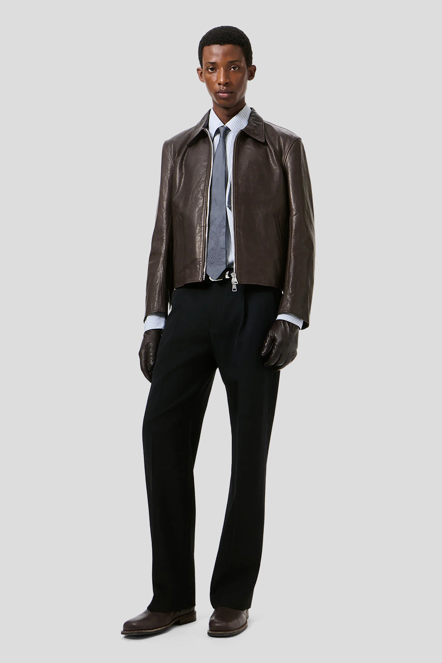 Our Legacy - BROWN MINI LEATHER JACKET - LE LABO STORE