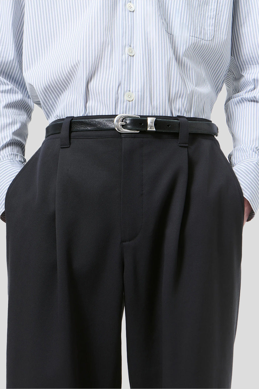 Our Legacy - CEINTURE 2 CM CUIR NOIRE - LE LABO STORE