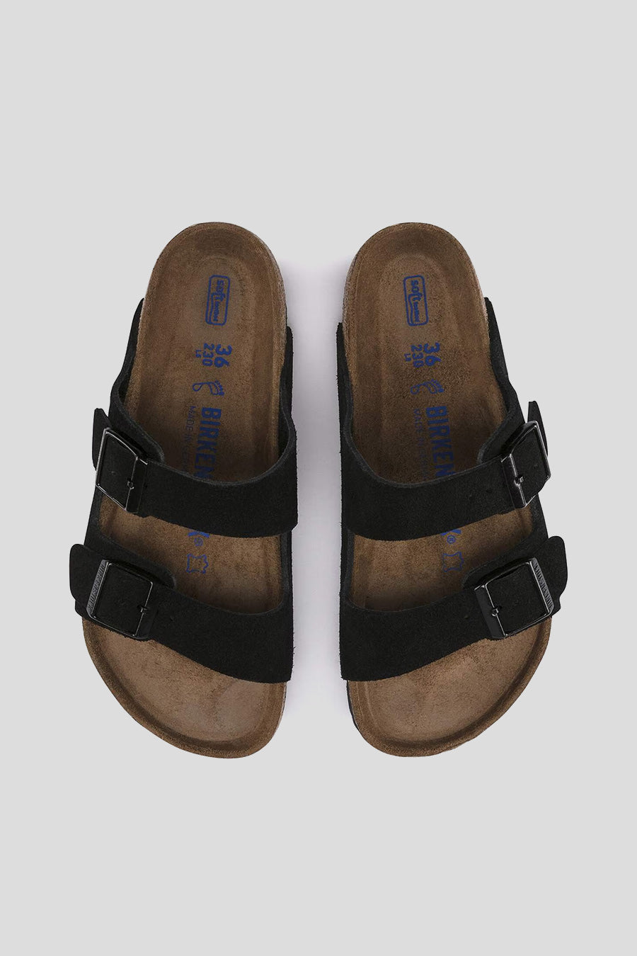 BIRKENSTOCK - ARIZONA SOFT FOOTBED SUEDE LEATHER BLACK - LE LABO STORE