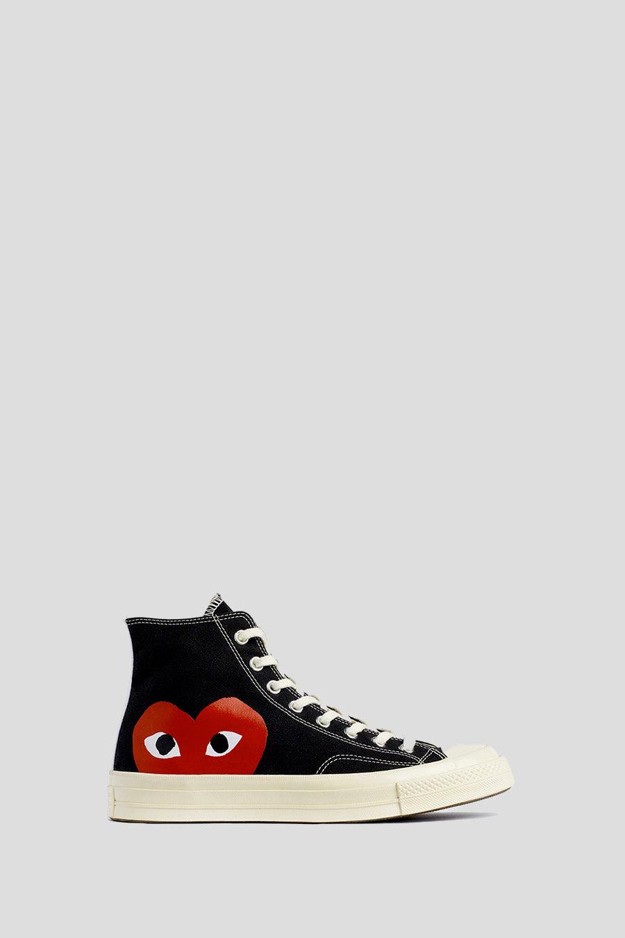 Comme des garçons PLAY - CONVERSE CT70 SNEAKERS BLACK, WHITE AND HIGH RISK RED - LE LABO STORE