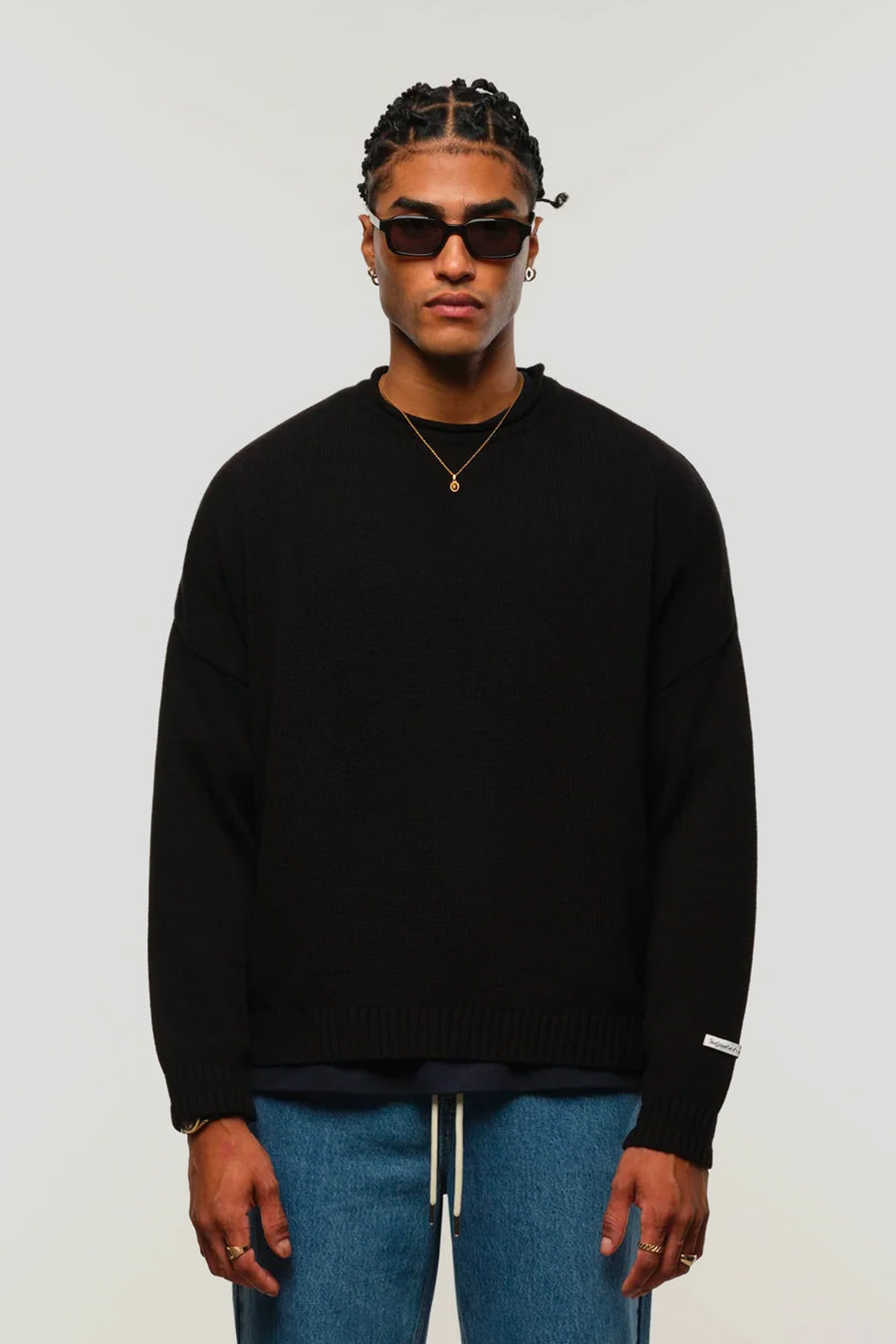 about:blank - CREWNECK LOOSE KNIT ROLLED NOIR - LE LABO STORE