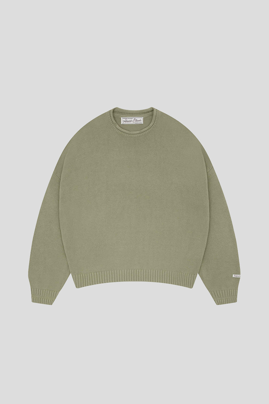 about:blank - CREWNECK LOOSE KNIT ROLLED SAGE - LE LABO STORE
