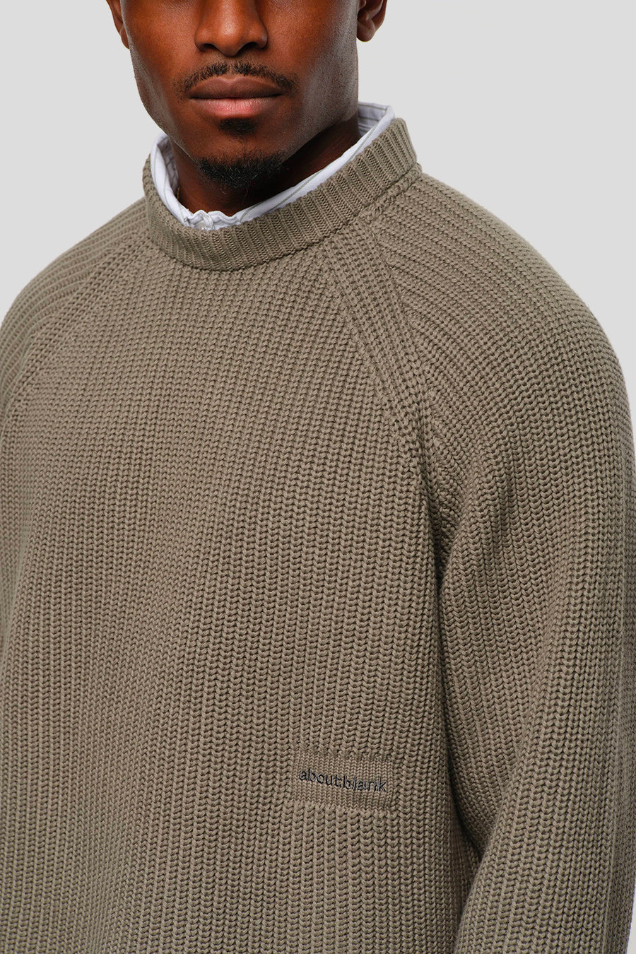 about:blank - CREWNECK RIB MOCK NECK SAGE - LE LABO STORE