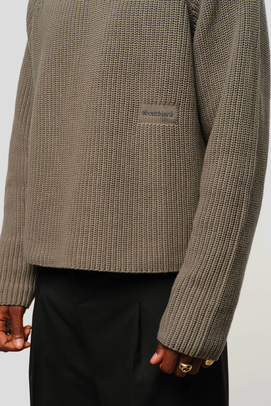 about:blank - CREWNECK RIB MOCK NECK SAGE - LE LABO STORE