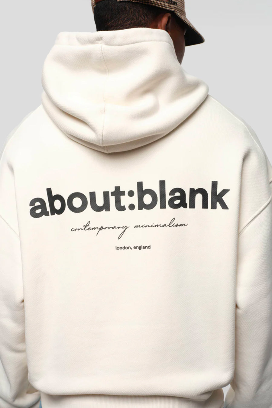 about:blank - HOODIE BOX ÉCRU ET BLACK - LE LABO STORE