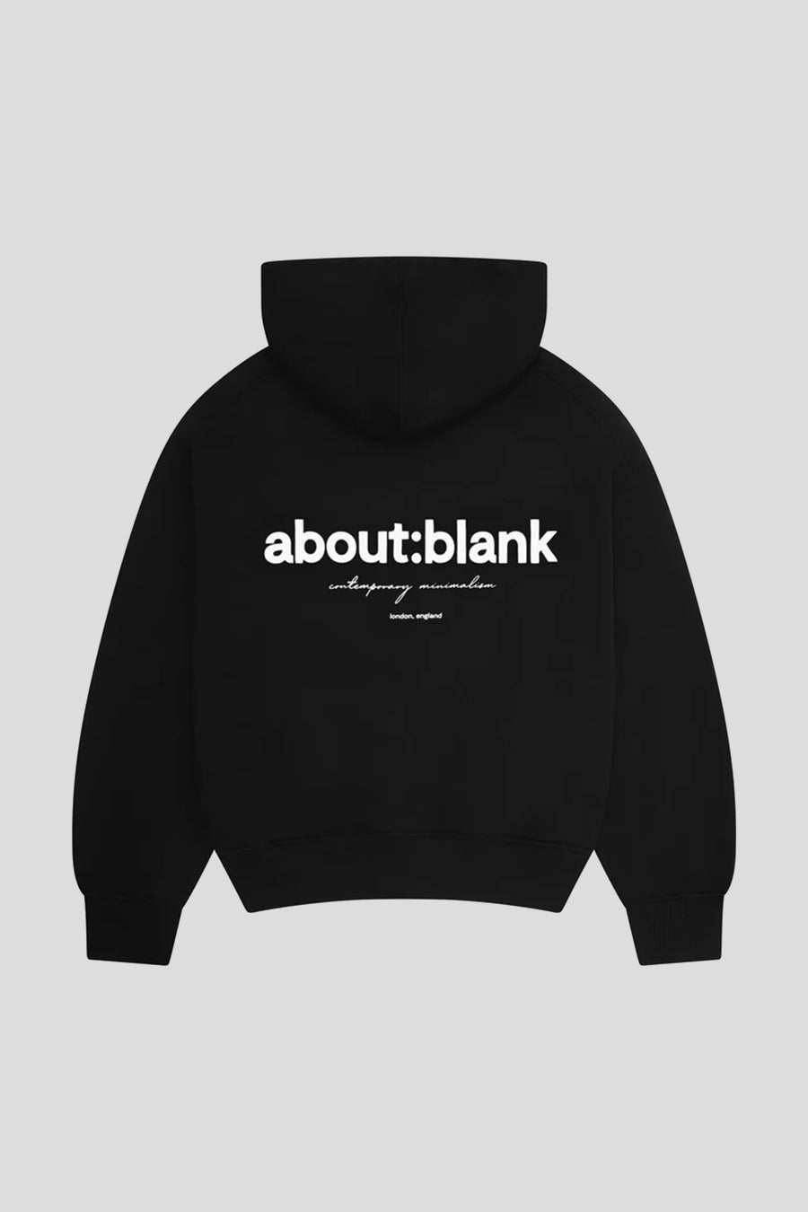 about:blank - HOODIE ZIP BOX NOIR ET ÉCRU - LE LABO STORE