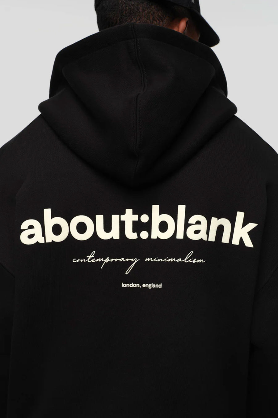 about:blank - HOODIE ZIP BOX NOIR ET ÉCRU - LE LABO STORE