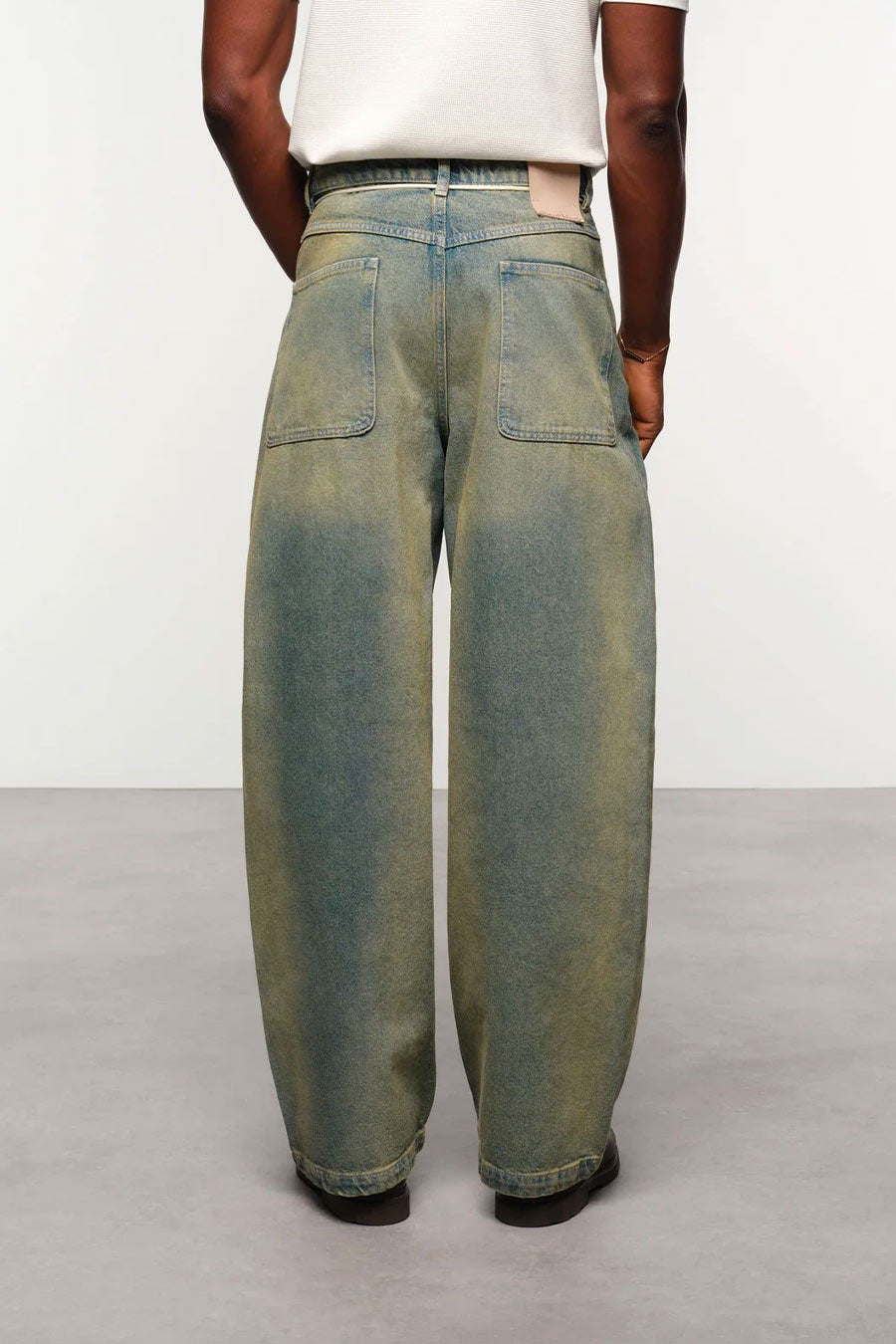about:blank - JEAN WIDE LEG DIRTY WASH BLUE - LE LABO STORE