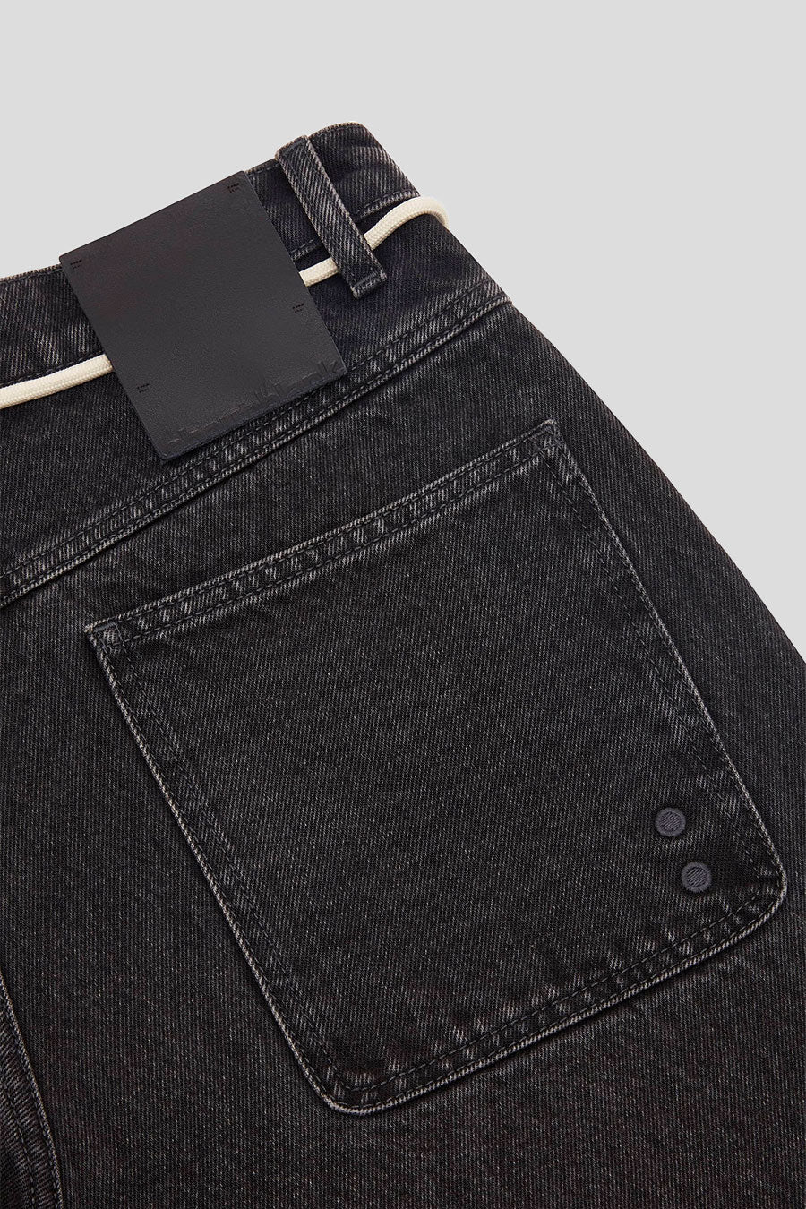 about:blank - JEANS DENIM À JAMBES LARGES NOIR VINTAGE - LE LABO STORE