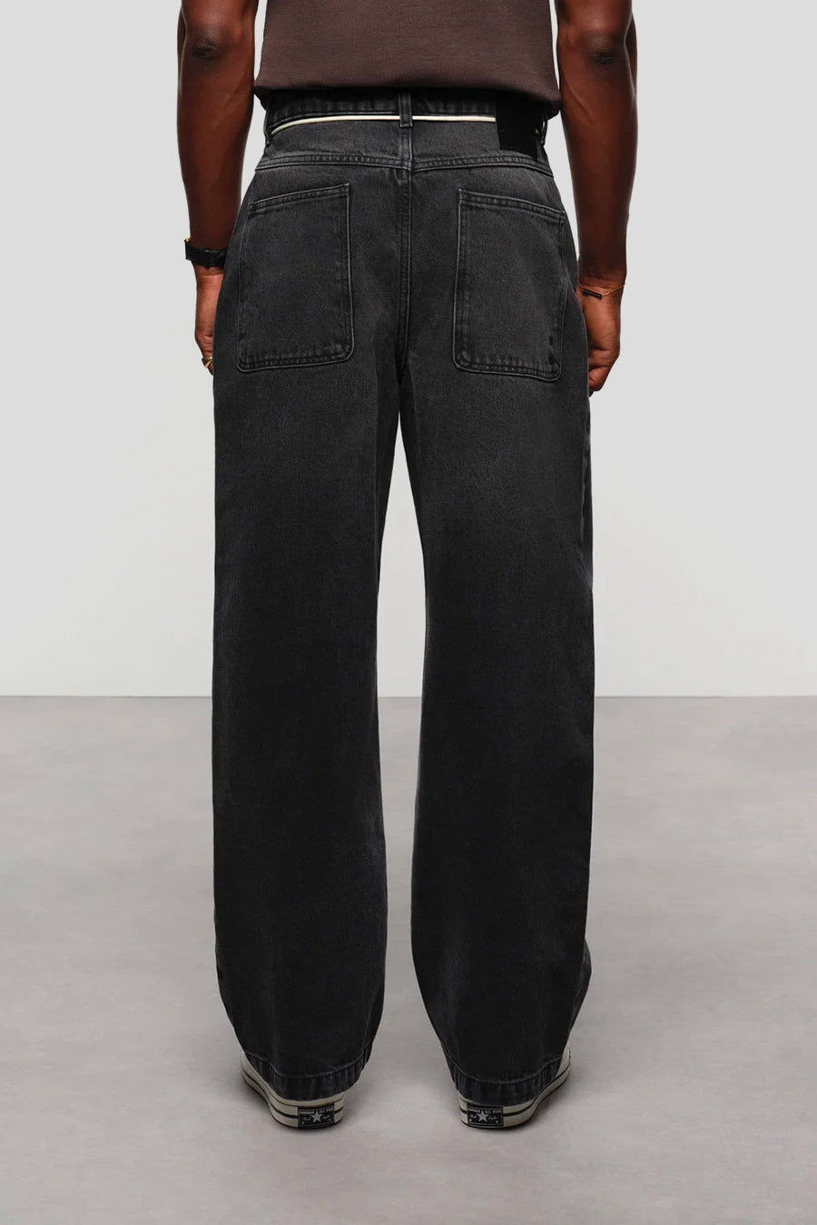 about:blank - JEANS DENIM À JAMBES LARGES NOIR VINTAGE - LE LABO STORE