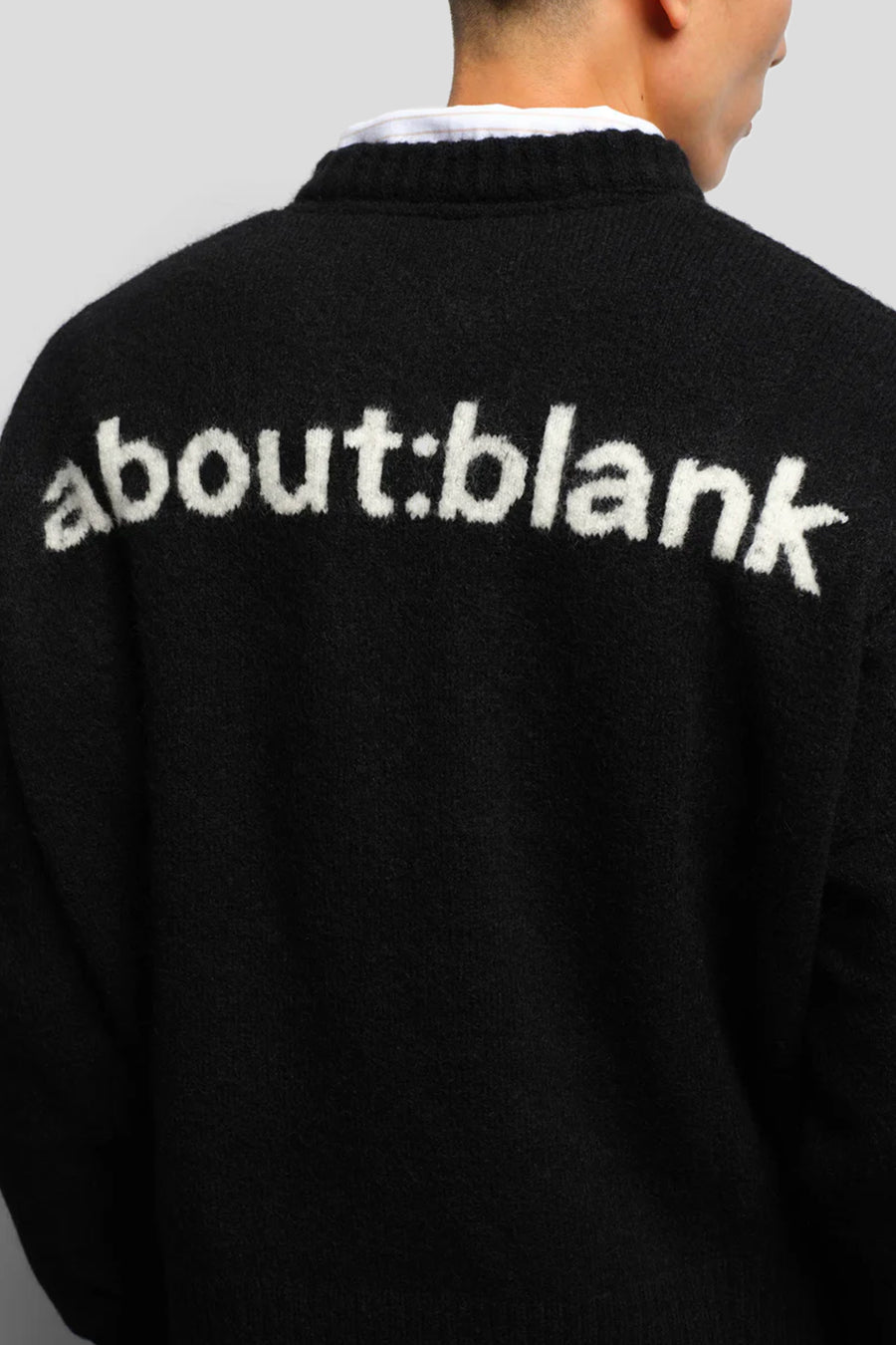 about:blank - PULL MOHAIR NOIR ET ÉCRU - LE LABO STORE