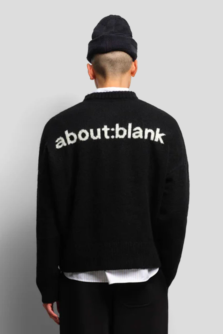 about:blank - PULL MOHAIR NOIR ET ÉCRU - LE LABO STORE