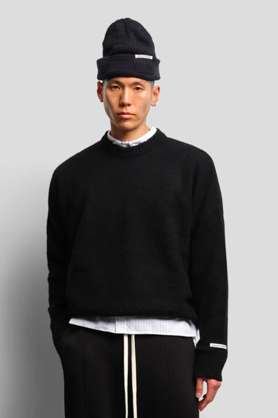 about:blank - PULL MOHAIR NOIR ET ÉCRU - LE LABO STORE