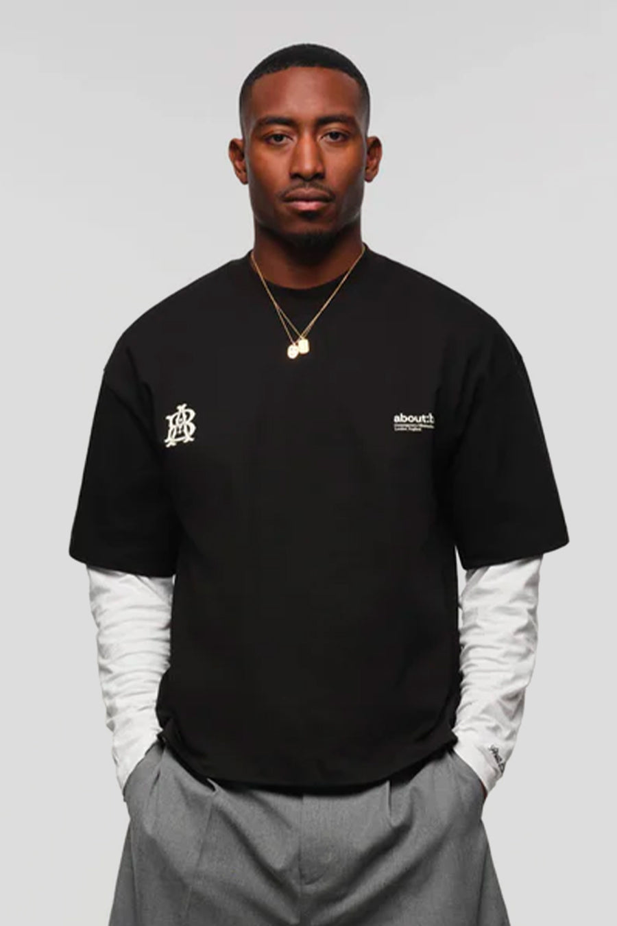 about:blank - ECRU AND BLACK DUAL LOGO T-SHIRT - LE LABO STORE
