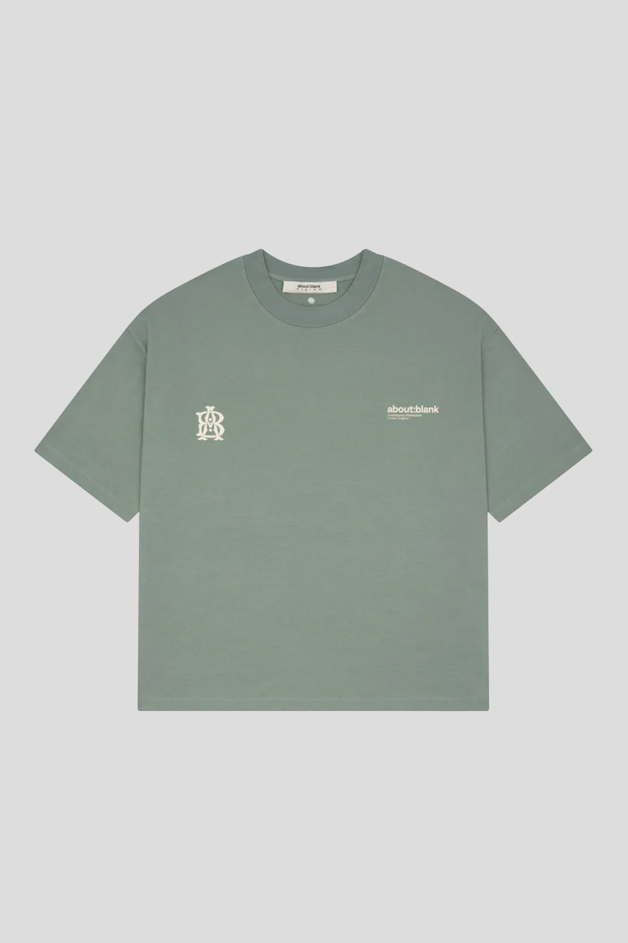 about:blank - SAGE AND ECRU DUAL LOGO T-SHIRT - LE LABO STORE