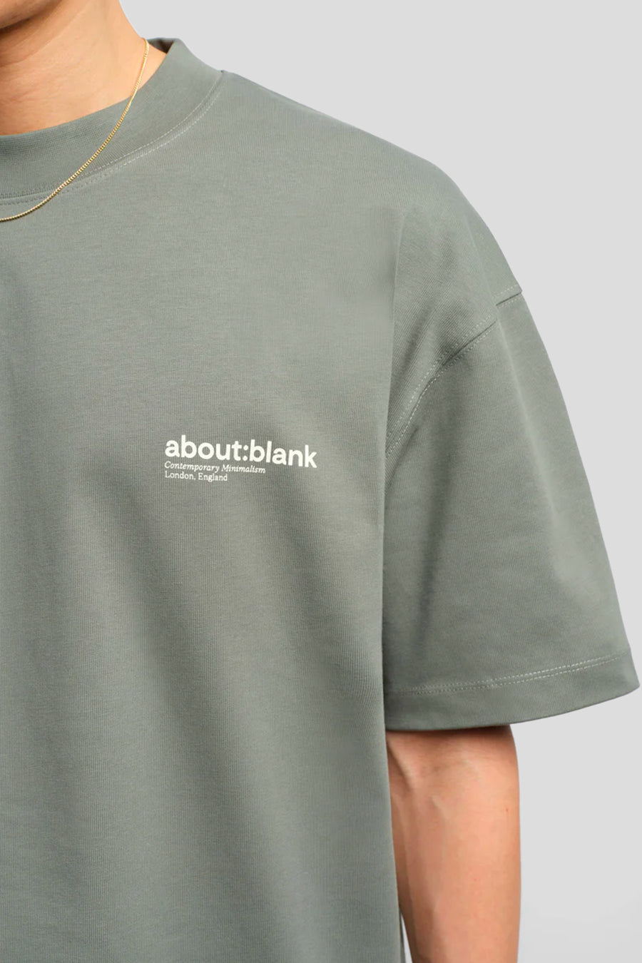 about:blank - SAGE AND ECRU DUAL LOGO T-SHIRT - LE LABO STORE