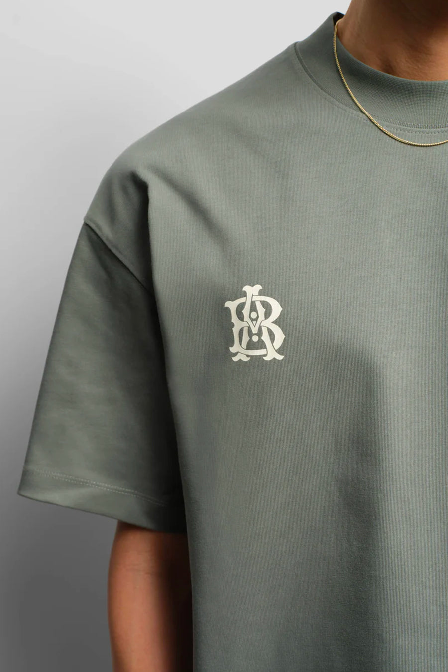 about:blank - SAGE AND ECRU DUAL LOGO T-SHIRT - LE LABO STORE