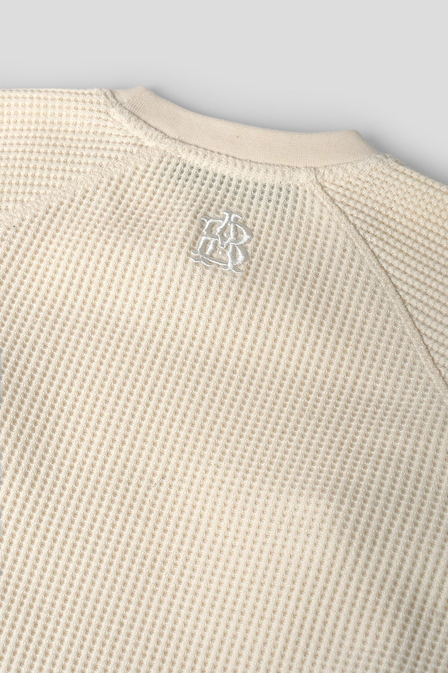 about:blank - T-SHIRT LONG SLEEVE WAFFLE ÉCRU - LE LABO STORE