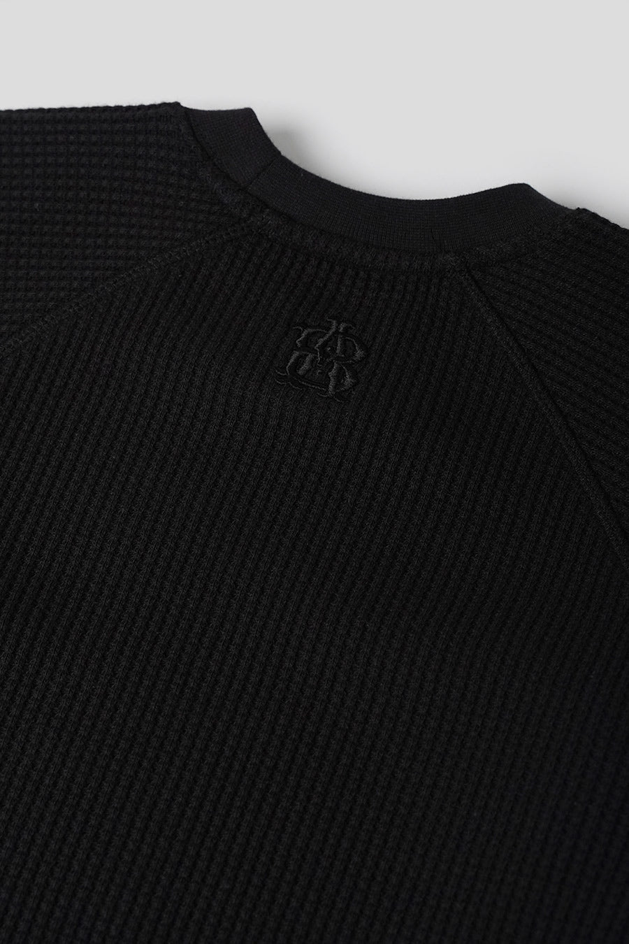 about:blank - T-SHIRT LONG SLEEVE WAFFLE NOIR - LE LABO STORE