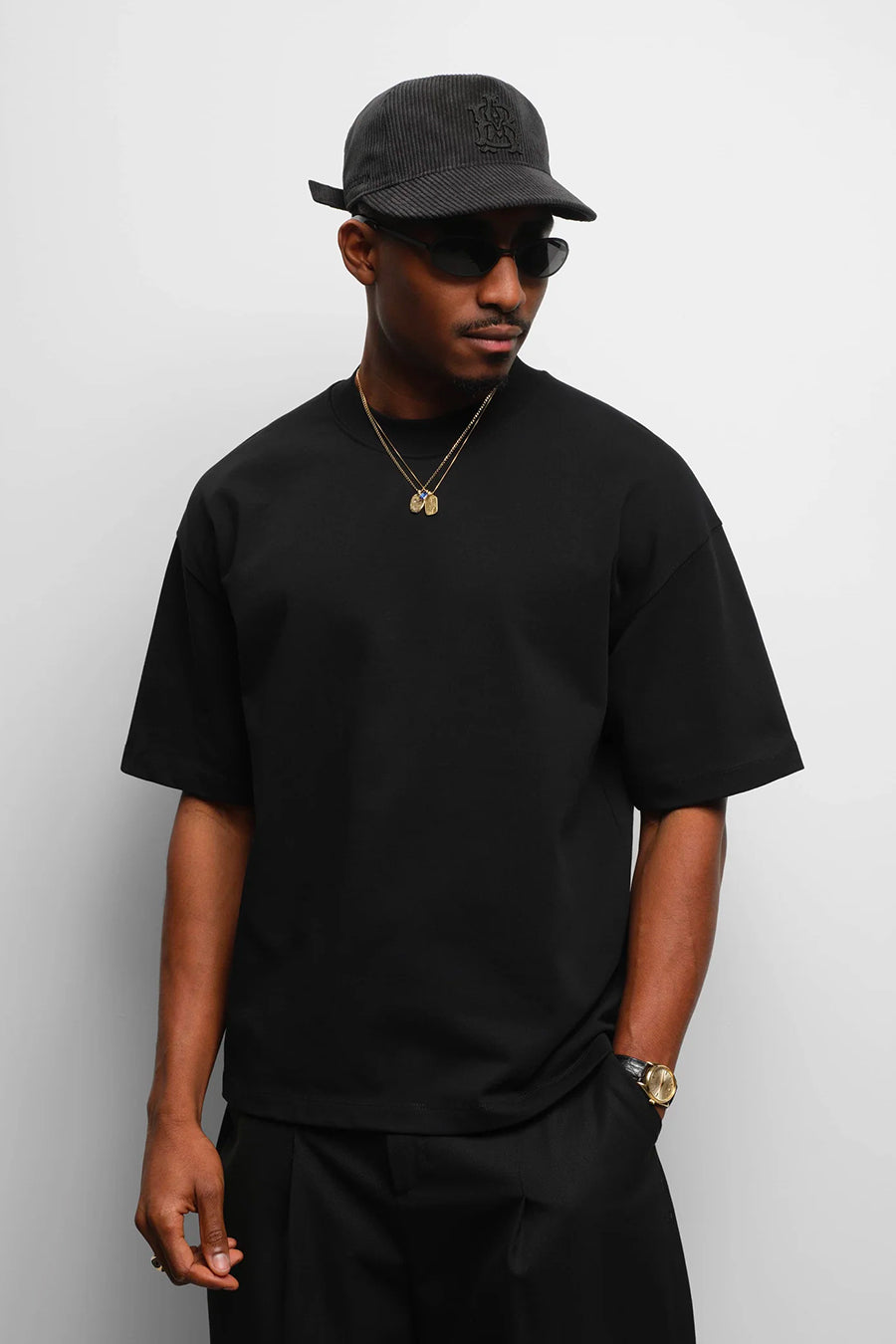 about:blank - T-SHIRT MOCK NECK NOIR ET ECRU - LE LABO STORE