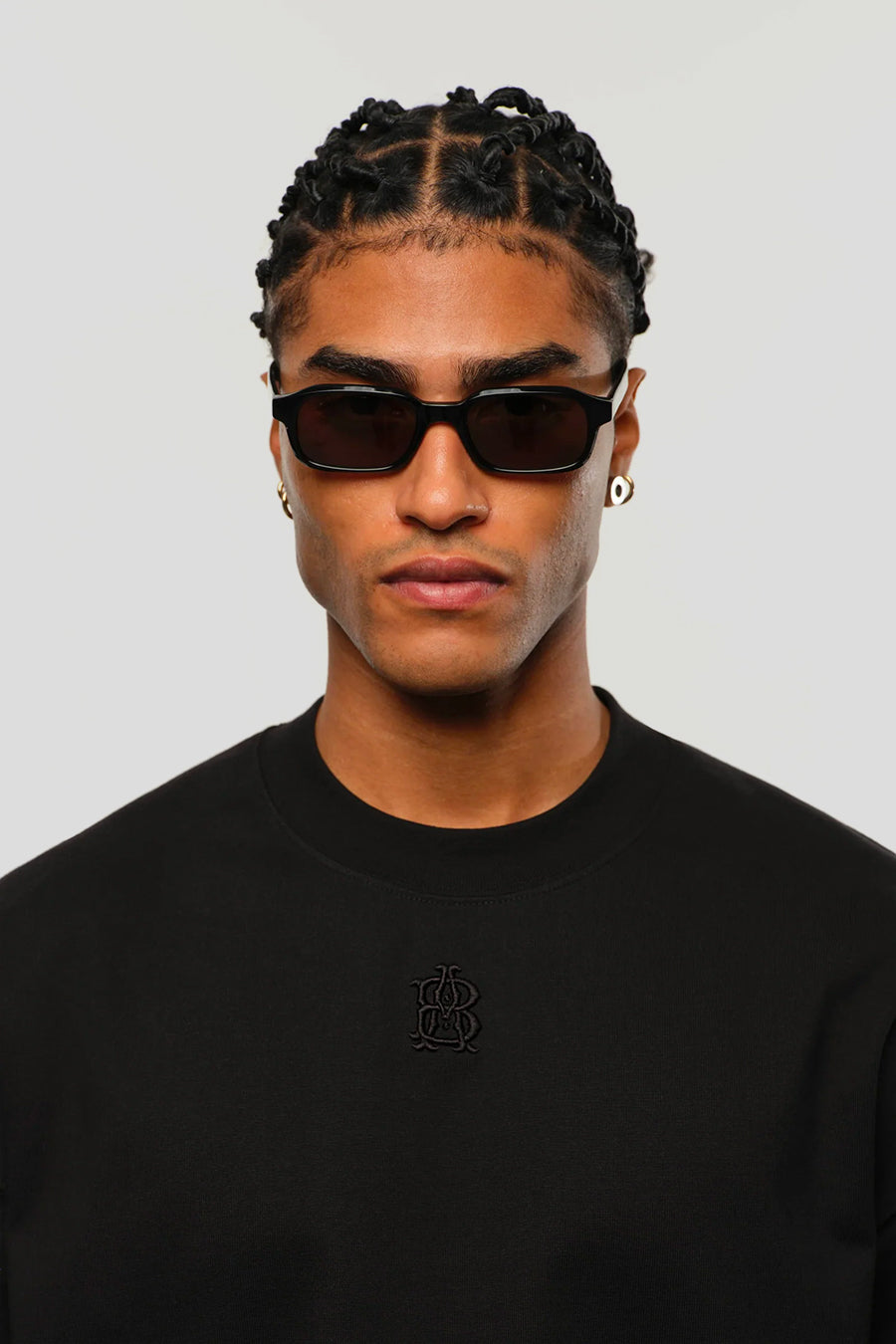 about:blank - BLACK MONOGRAM MOCK NECK T-SHIRT - LE LABO STORE