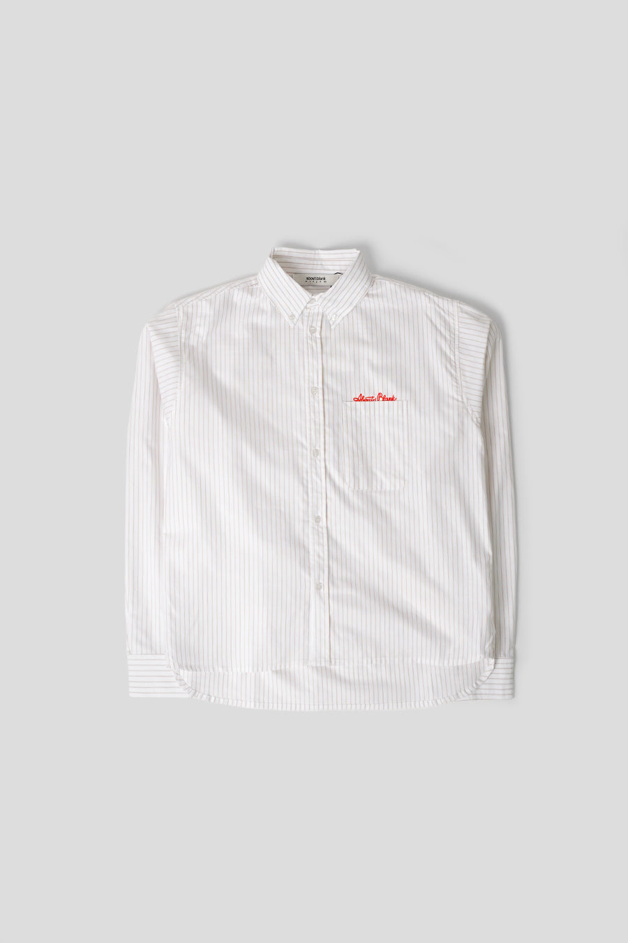 about:blank - CHEMISE MANCHES LONGUES OXFORD SCRIPT BEIGE ET BLANCHE - LE LABO STORE