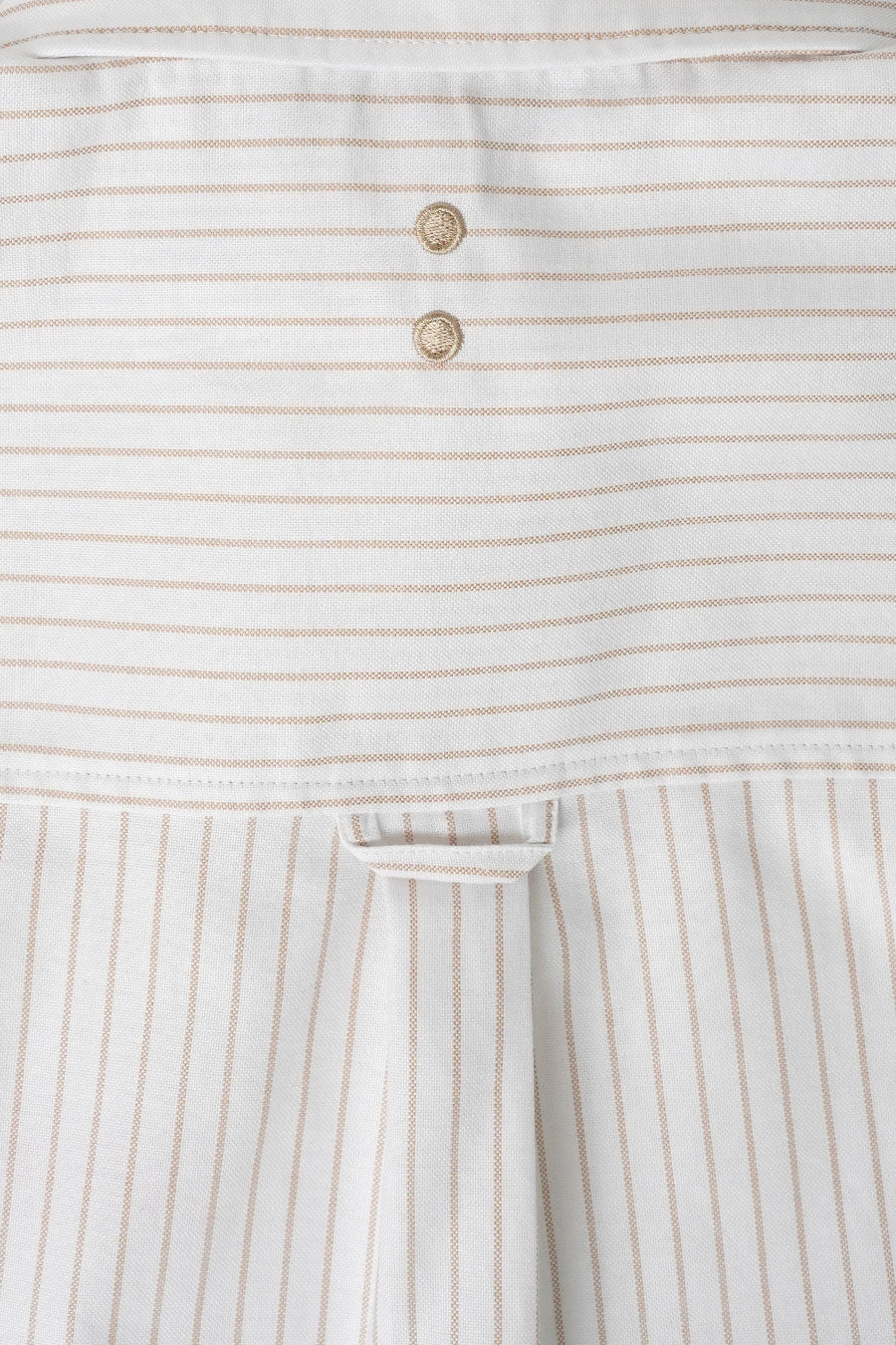 about:blank - BEIGE AND WHITE OXFORD SCRIPT LONG SLEEVE SHIRT - LE LABO STORE