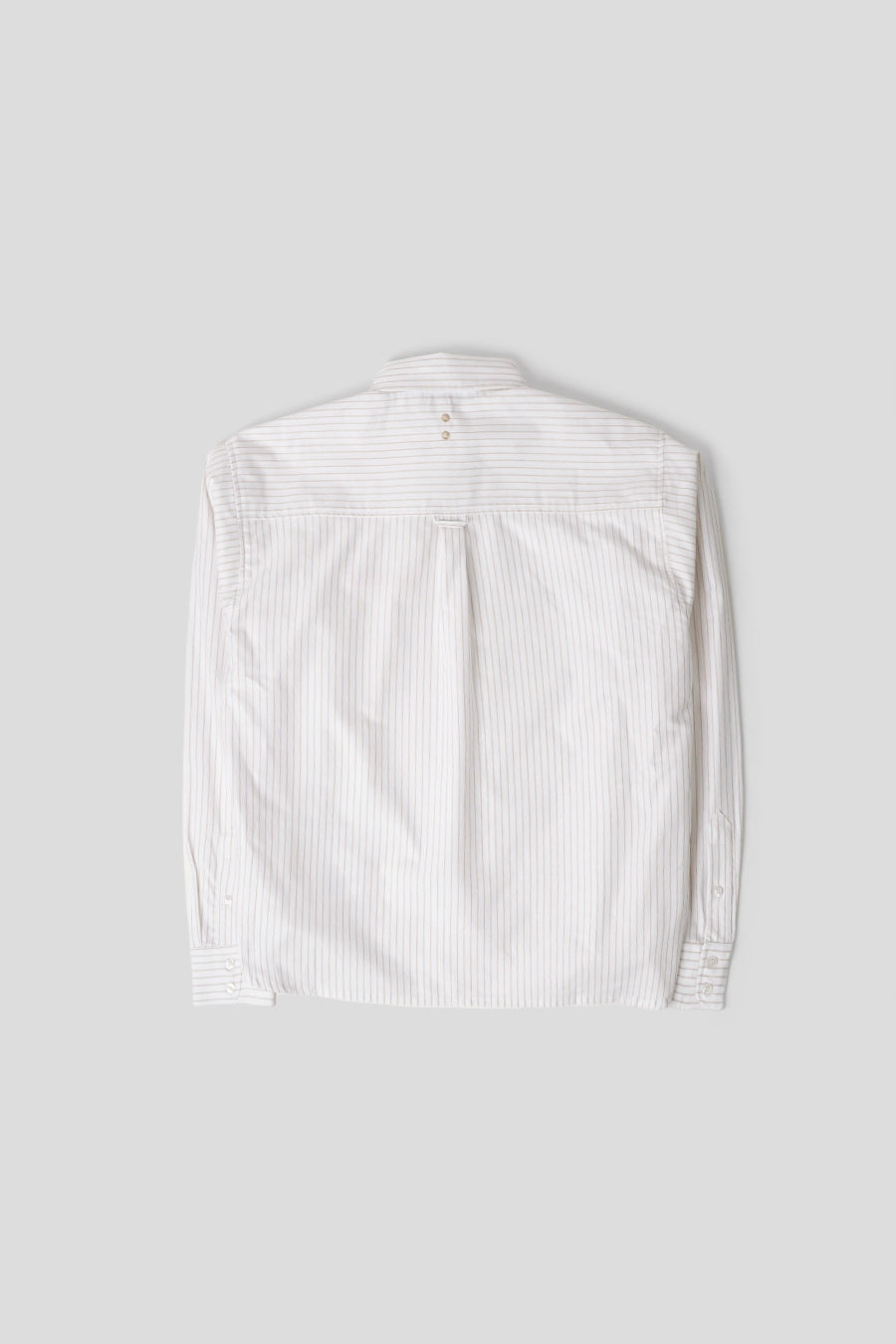 about:blank - BEIGE AND WHITE OXFORD SCRIPT LONG SLEEVE SHIRT - LE LABO STORE