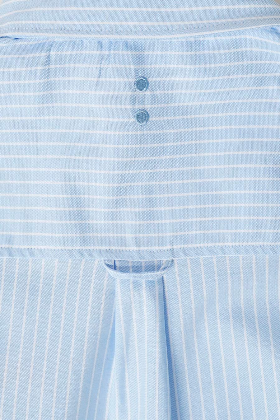 about:blank - CHEMISE MANCHES LONGUES OXFORD SCRIPT BLEU CLAIR ET BLANCHE - LE LABO STORE