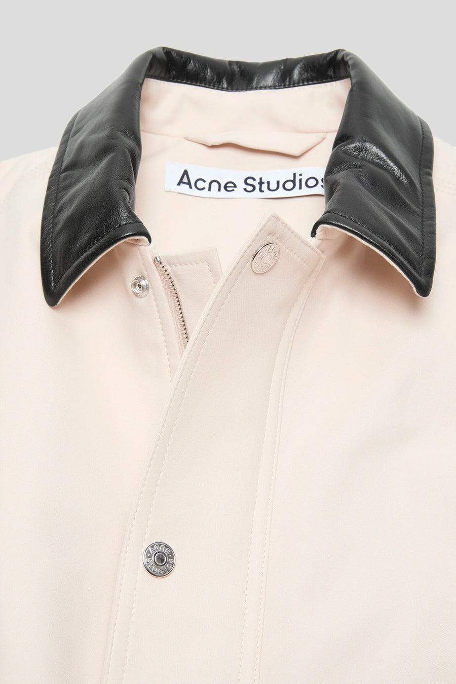 ACNE STUDIOS - TAUPE LEATHER COLLAR AVIATOR JACKET - LE LABO STORE