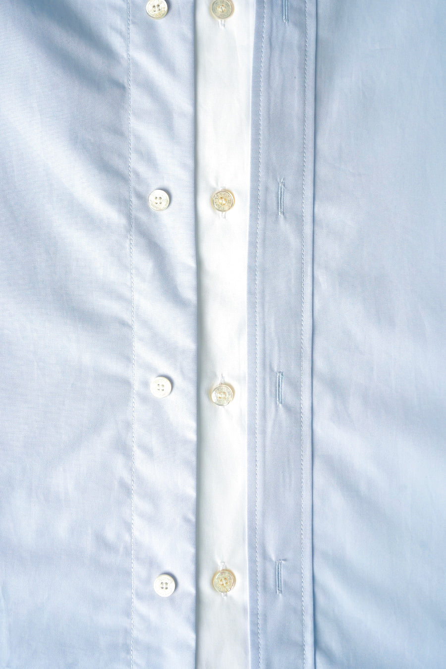ACNE STUDIOS - CHEMISE MANCHES LONGUES LAYERED POPLIN BLEUE ET BLANCHE - LE LABO STORE