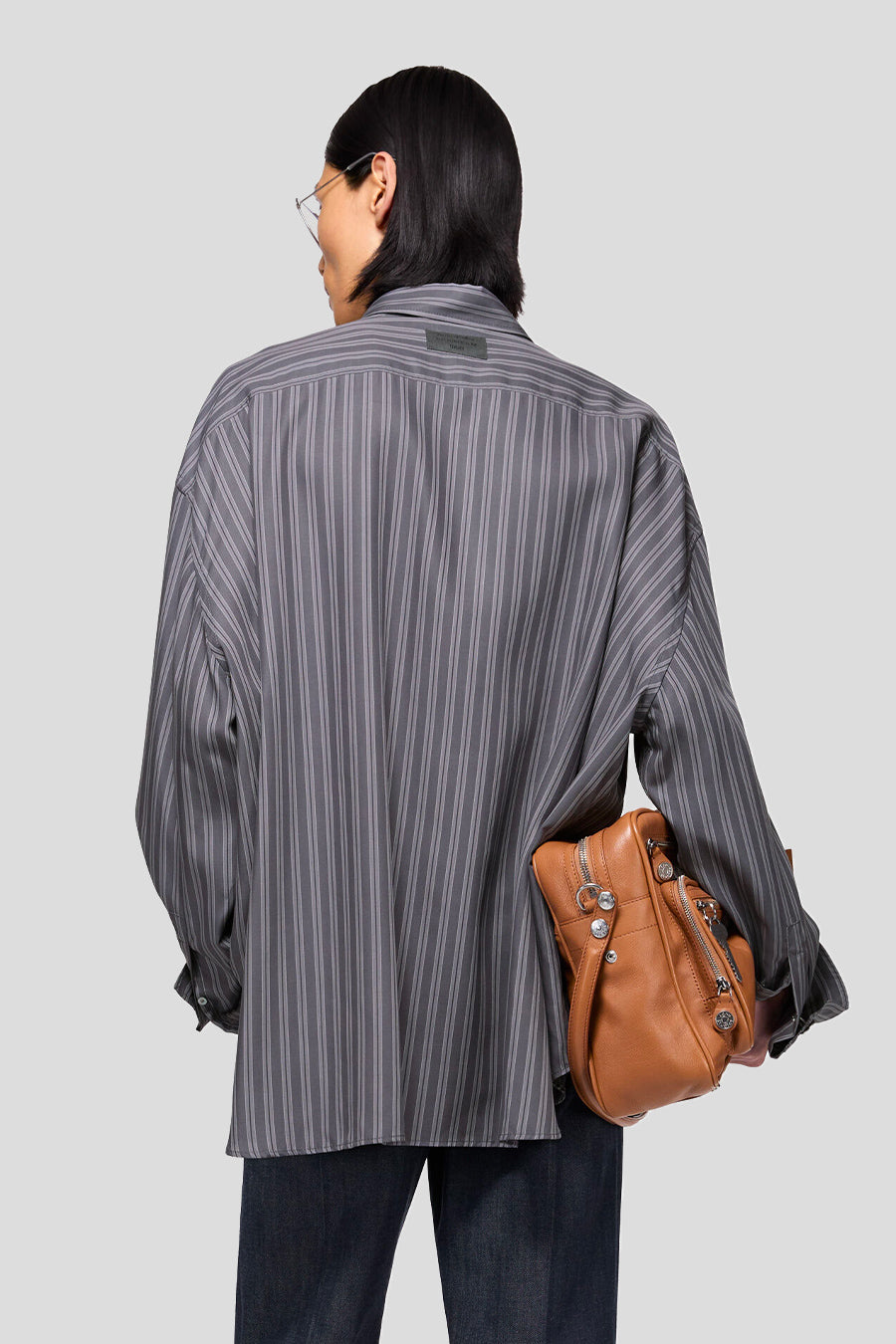 ACNE STUDIOS - PURPLE STRIPED BUTTON-UP SHIRT - LE LABO STORE