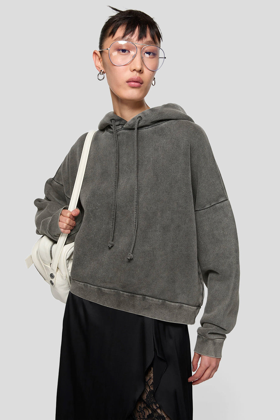 ACNE STUDIOS - FADED BLACK PATCH HOODIE - LE LABO STORE